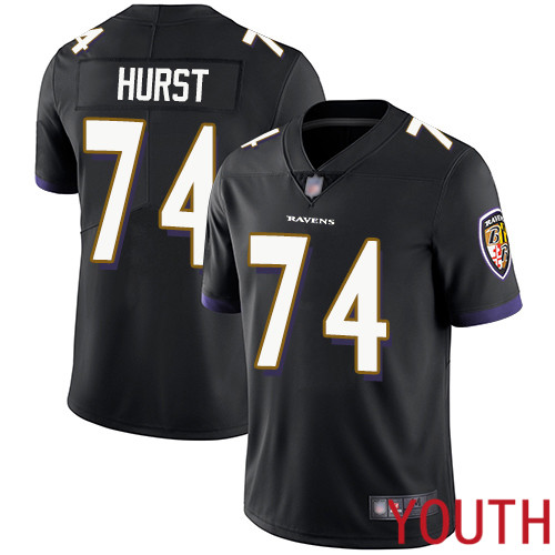 Baltimore Ravens Limited Black Youth James Hurst Alternate Jersey NFL Football #74 Vapor Untouchable